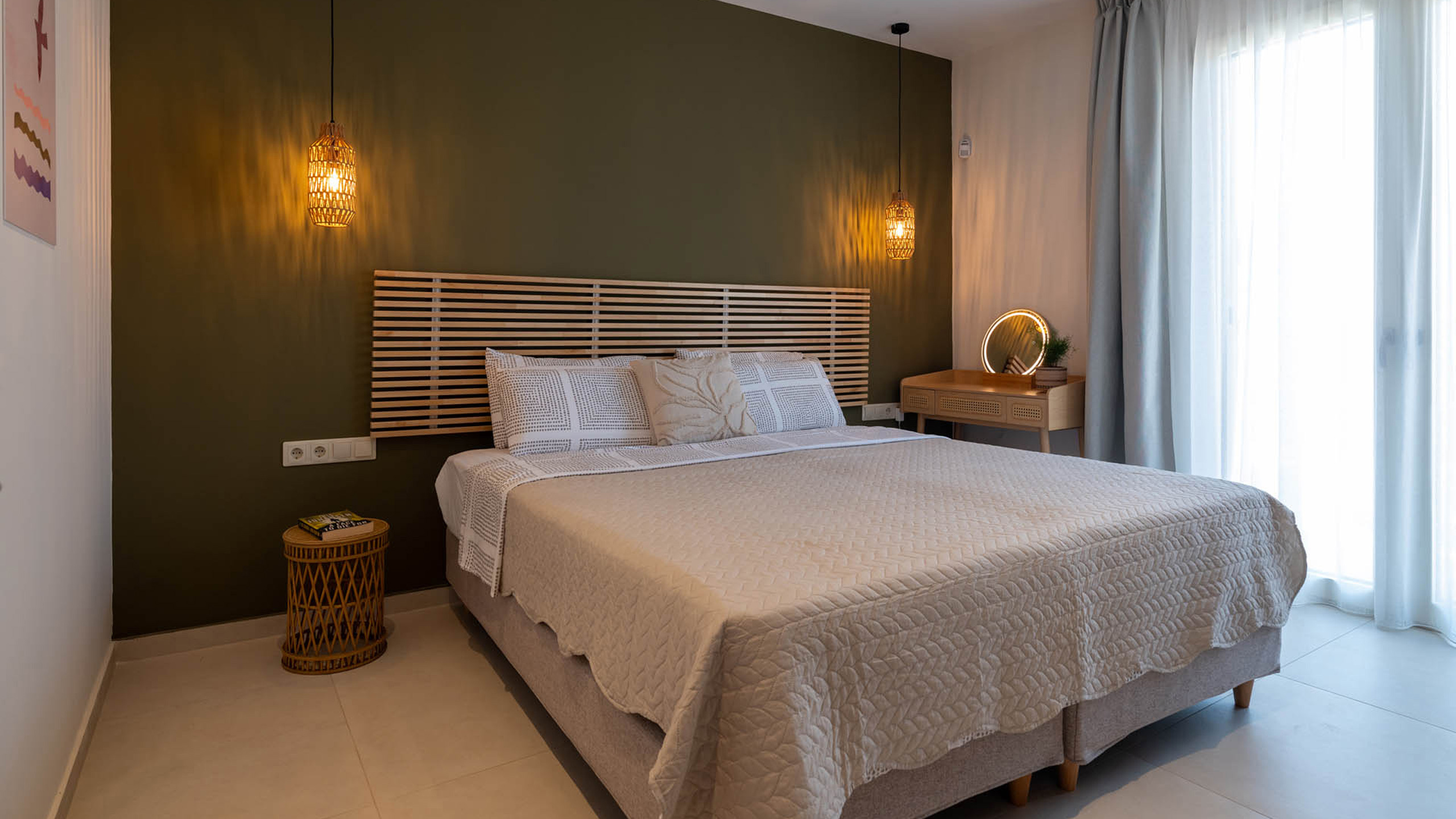 Bedroom One - Alcyone Apartment - Gournes Crete Greece